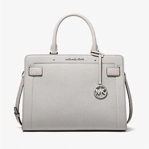 Michael Kors Light Gray Rayne Medium Satchel
